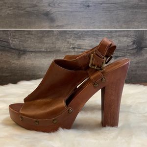 Ralph Lauren strappy leather heels
